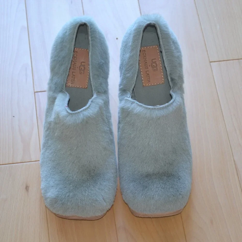 NWOT UGG x Eckhaus Latta Heel Suede Shoes